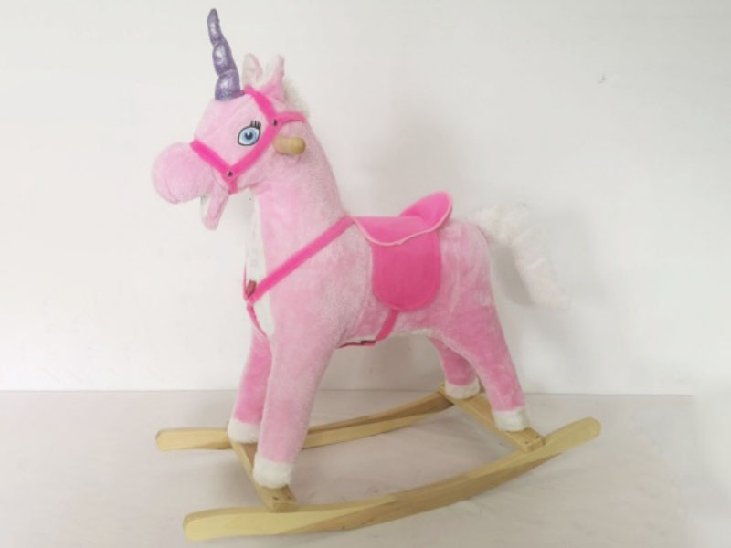 B/O Wooden Rocking Horse With Music
