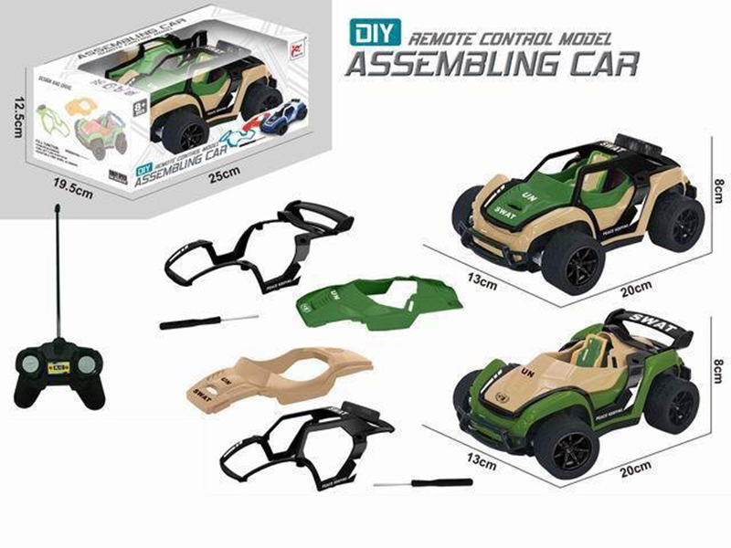 27Mhz 1:16 4-Channel Remote Control DIY Assembling Car(Not Included Batteries)