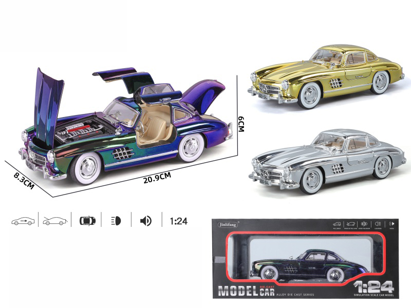 1:24 Mercedes-Benz 300SL Electroplating Version Alloy Car