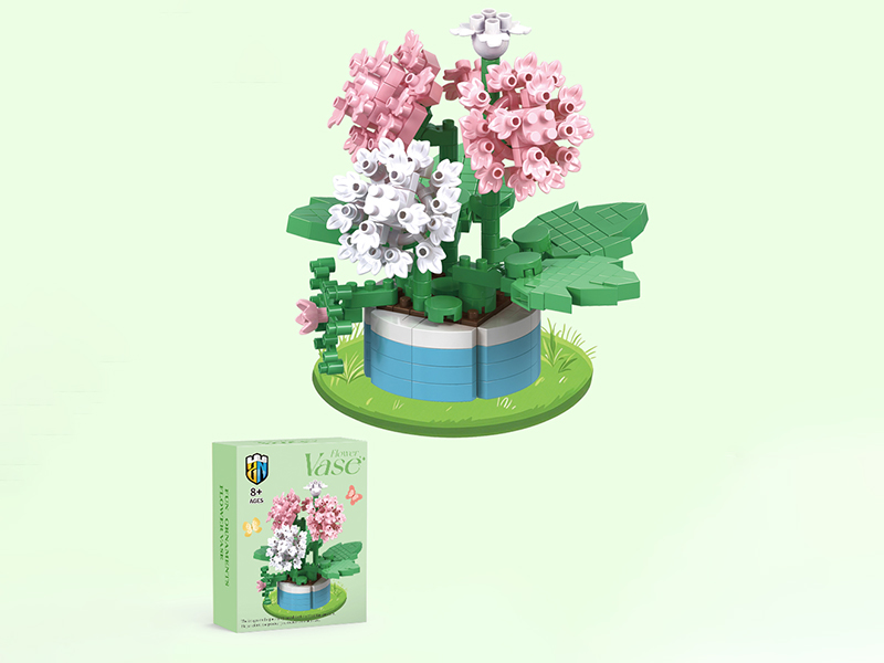 Hyacinth Building Block Flower Potted Plant Series 526 PCS