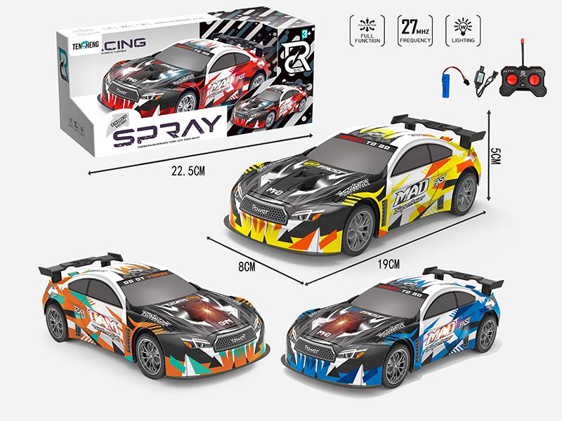 4 Channel Remote Control Car(With Lights, Included  Batteries)PVC Car Shell