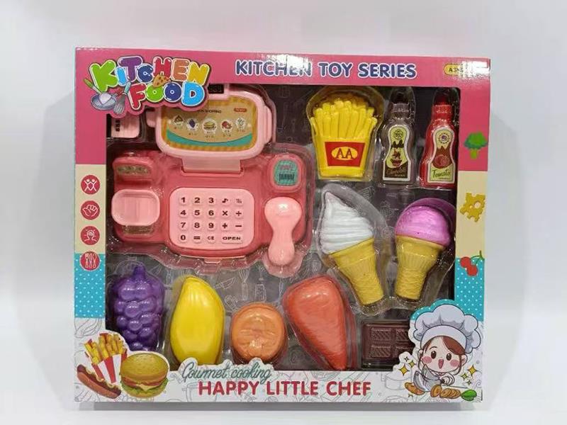 Cashier Counter Food And Fruit Vegetable Set