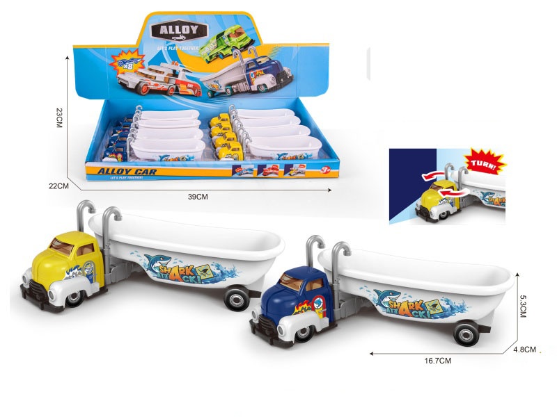 Alloy Transport Tractor, Two-Color Hybrid Tractor Alloy Vehicle