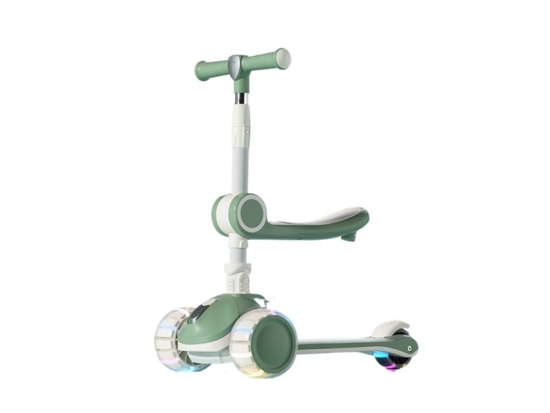 Children'S Scooter, One-Click Folding, Hummer Wheels With Music And Lights (Seat Model)