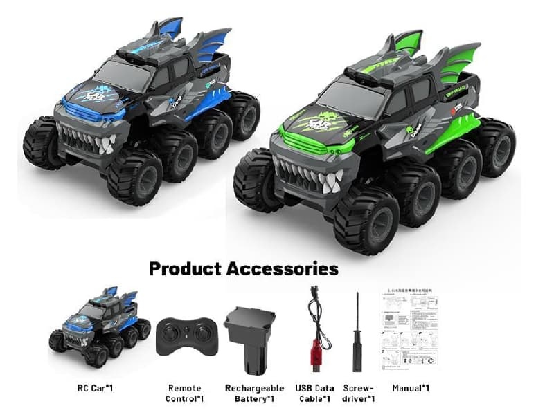 Remote Control 8WD 8-Wheel Amphibious Monster Truck