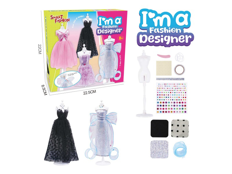 Two Sets Of Diy Handcrafted Fashionable Clothing Design Sets For Girls