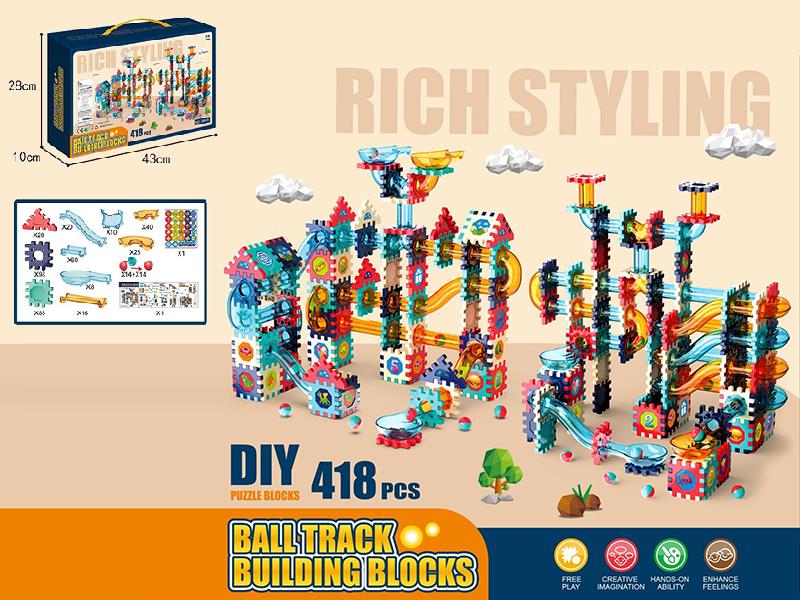DIY Ball Track Building Blocks 418PCS