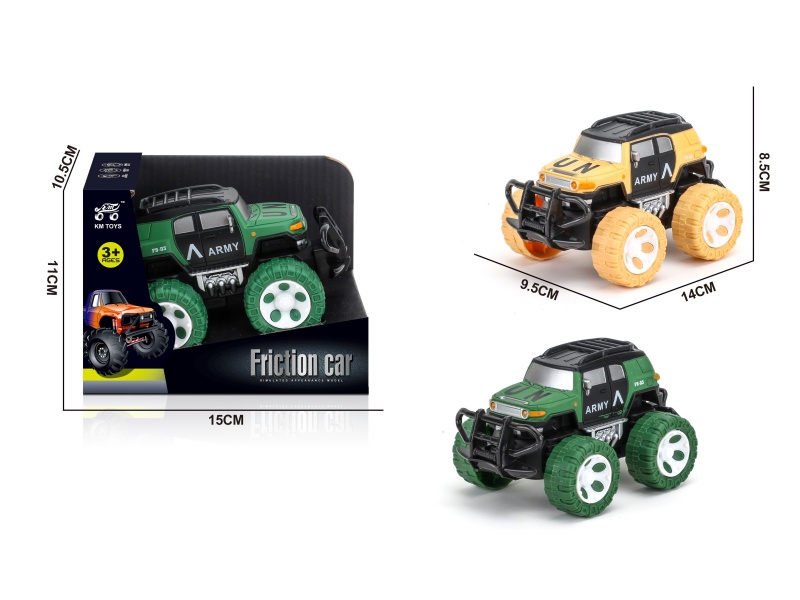 Inertial Toyota Military Vehicle Off-Road Vehicle 1:43