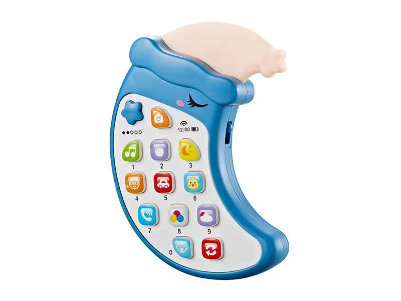 Baby Early Education Learning Machine Baby Moon Smart Mobile Phone Toy with Safe TPR Chewy Soft Teether and Light