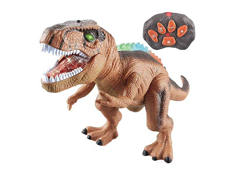 Electric Light Walking Light Simulation Sound Wiggle Head Toy Animal Remote Control RC Dinosaur