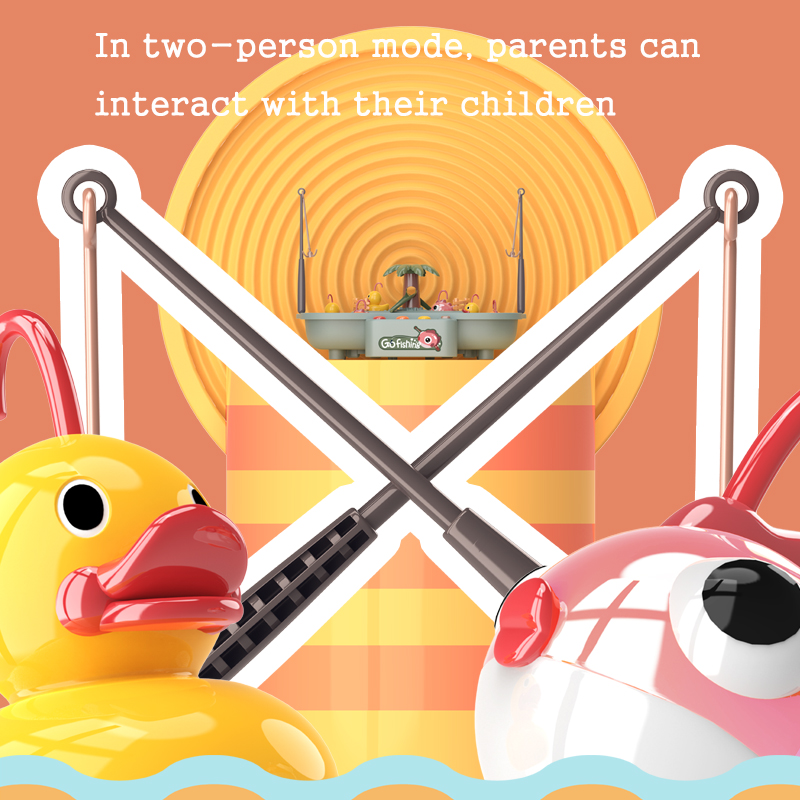 Rotating Fishing Game Set allows parents to interact with their children in two-player mode