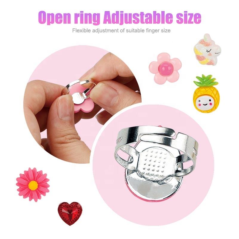 Open rings can be adjusted to fit the finger size