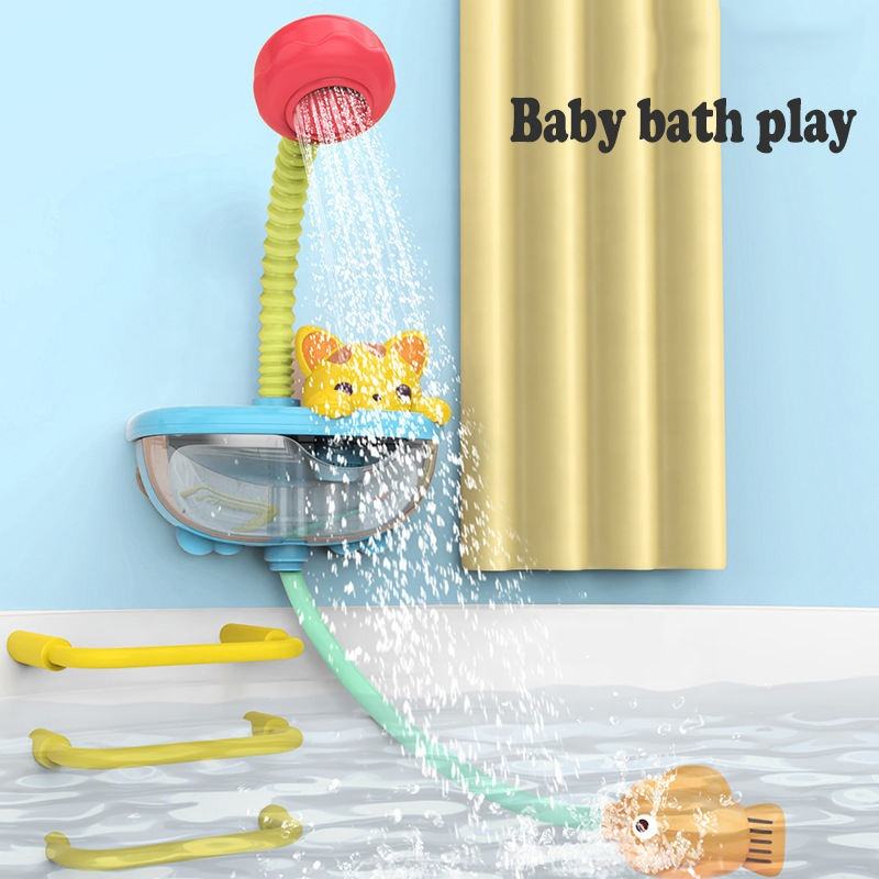 The Cat Sprinkler lets babies bathe and play