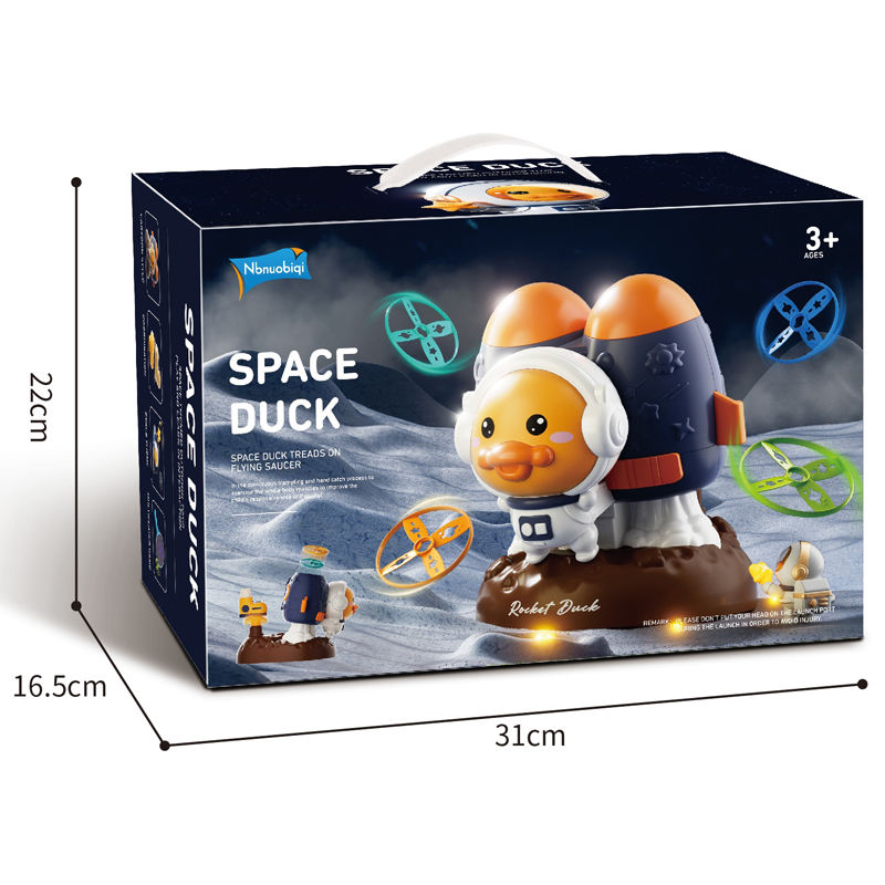 Outer packaging dimensions of the Space Duck Flying Saucer Launcher