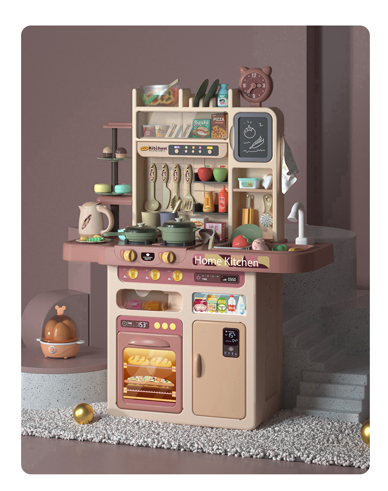 Overall display of the pink Kitchen Table toy against a 3D background
