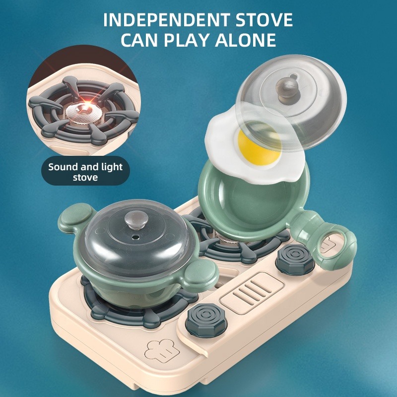 The freestanding stove for Tableware Table toys can be used independently