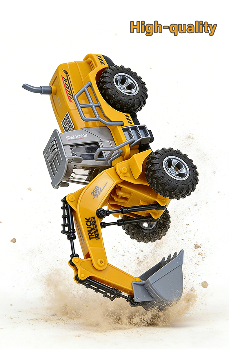 Remote Control Engineering Truck High-quality construction ensures it won't break if dropped on the ground