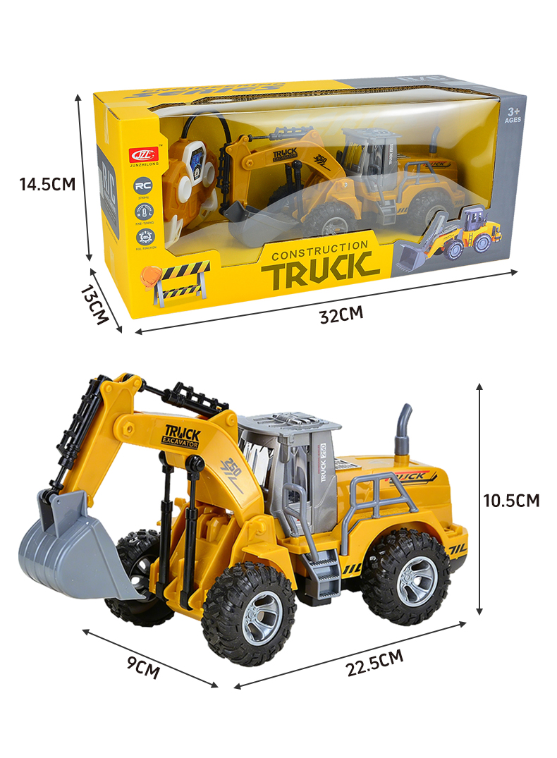 Dimensions of the Remote Control Engineering Truck and its Outer Packaging