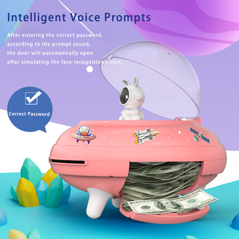 Smart Piggy Bank features intelligent voice prompts