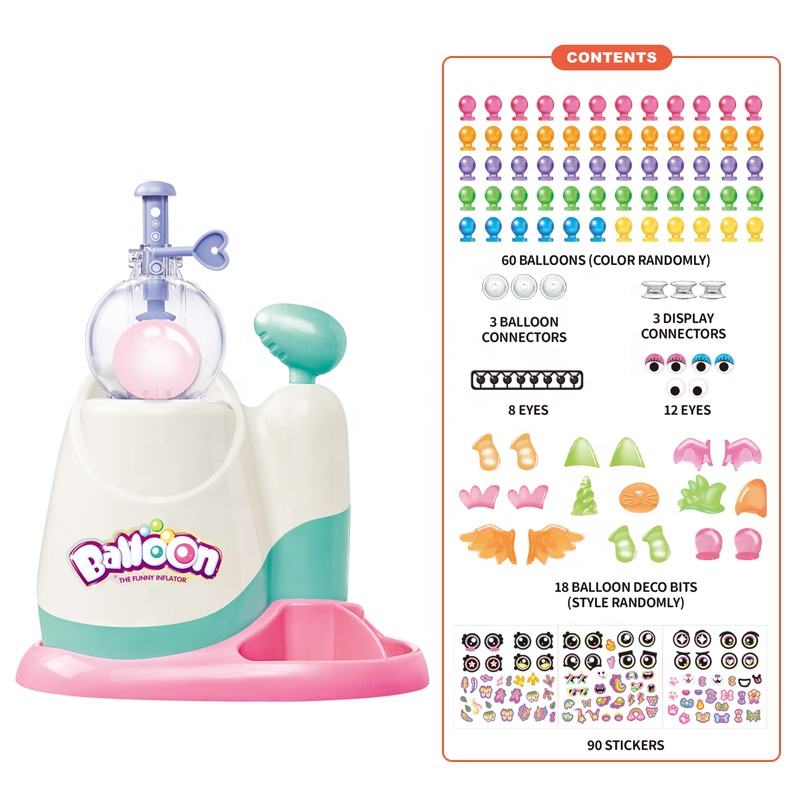 DIY Balloon Inflator Product Includes Accessories and Stickers