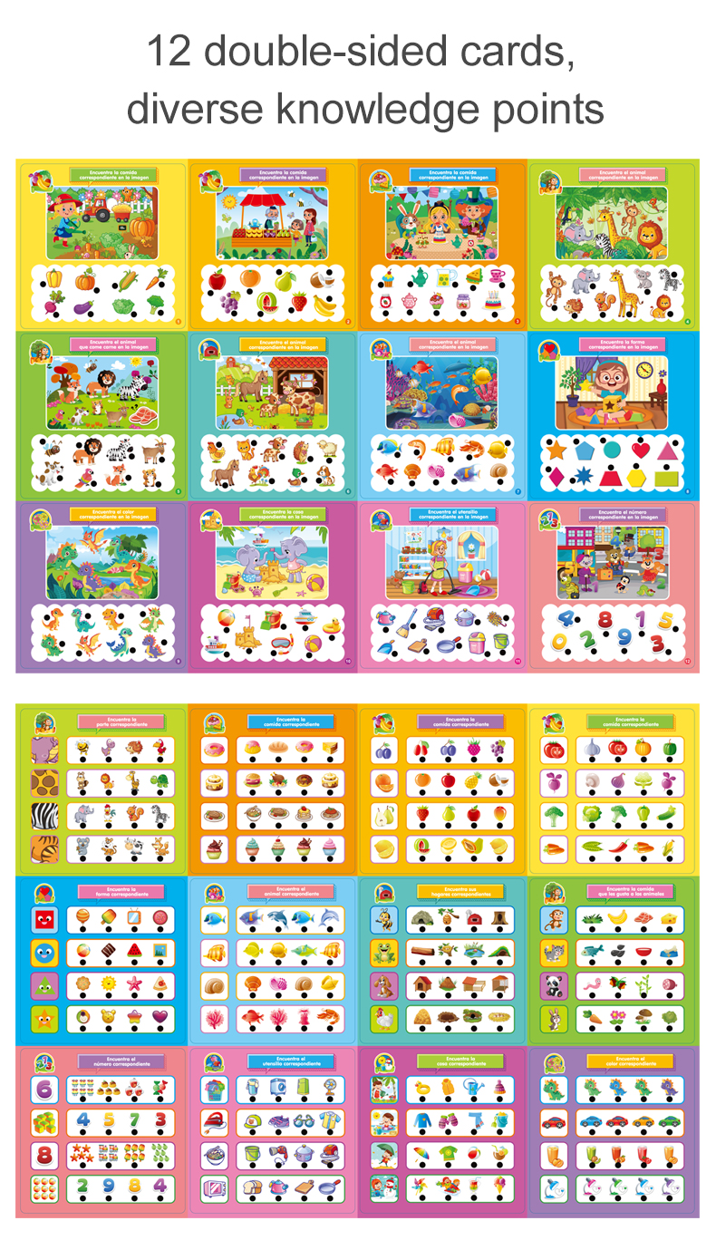 The Spanish Smart Learning Pen product includes 12 cards with extensive content