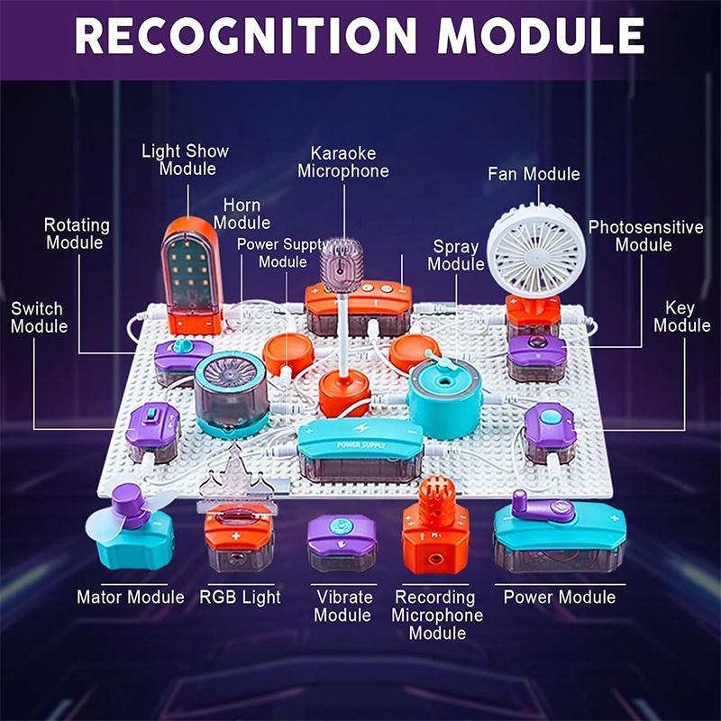 Detailed Description of Each Component of the Science Education Electronic Building Blocks Toy