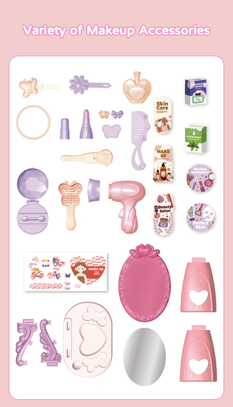 Accessory Display for Pink Dressing Table Toy