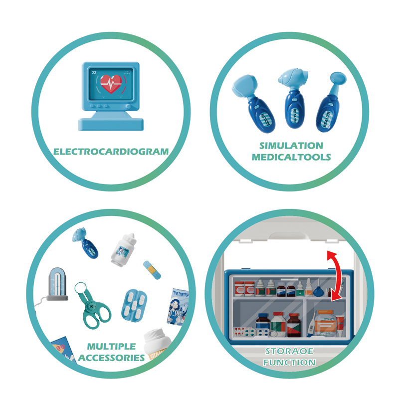 Play House Medical Cart Set Toy Accessories Instructions