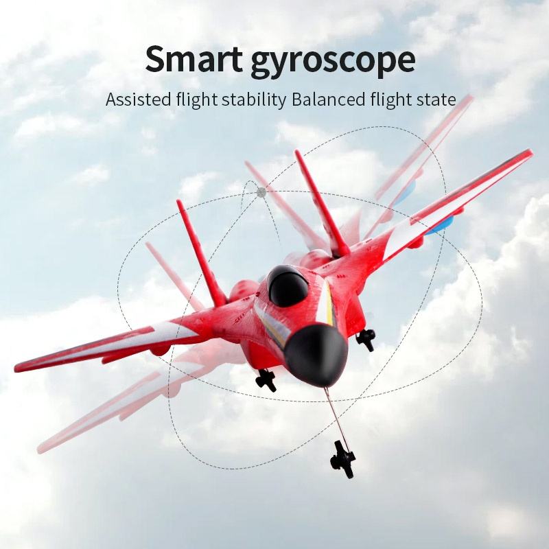 The foam aircraft features an intelligent gyroscope that assists in maintaining stable flight while airborne