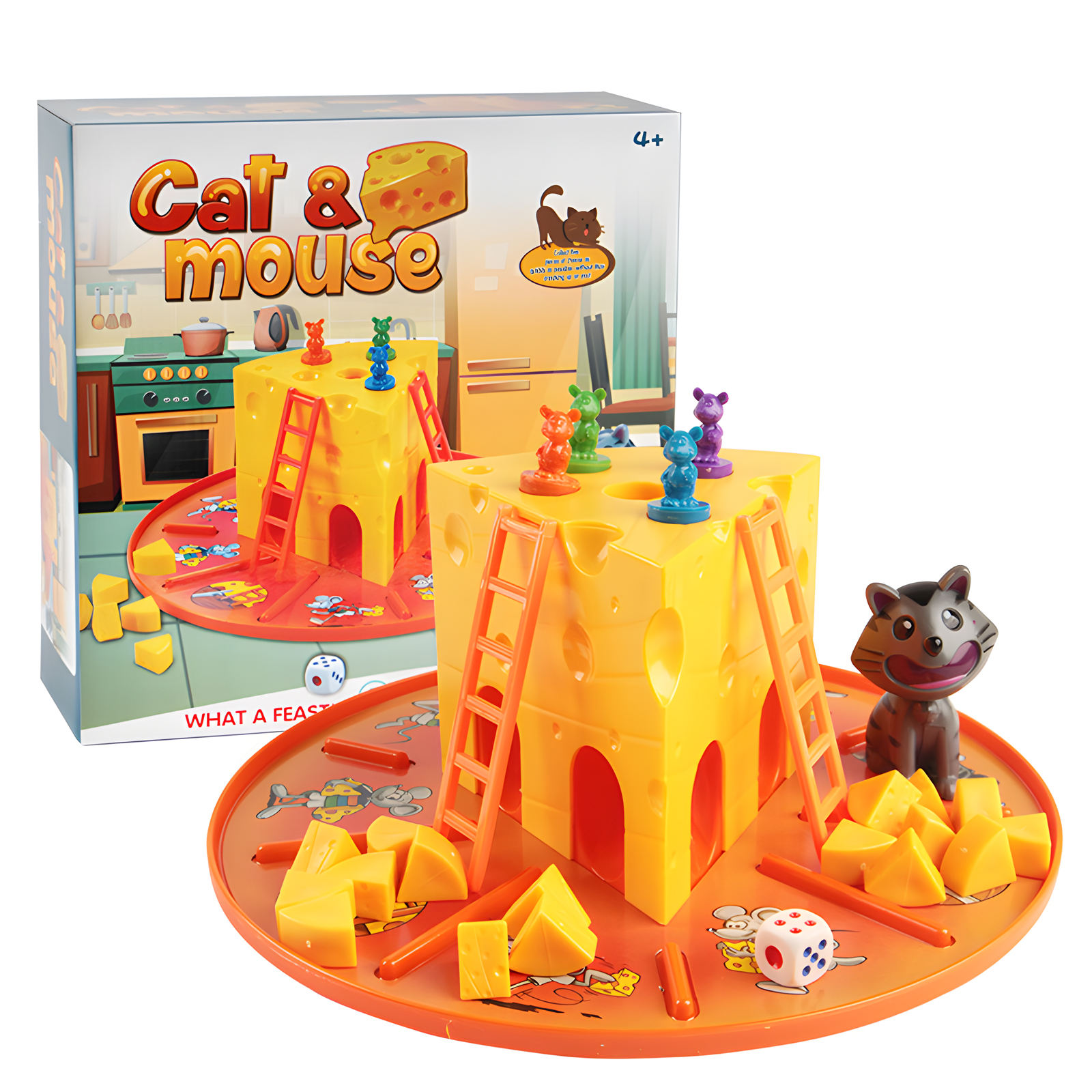 Tom and Jerry Toy and Outer Packaging White Background Detail Image