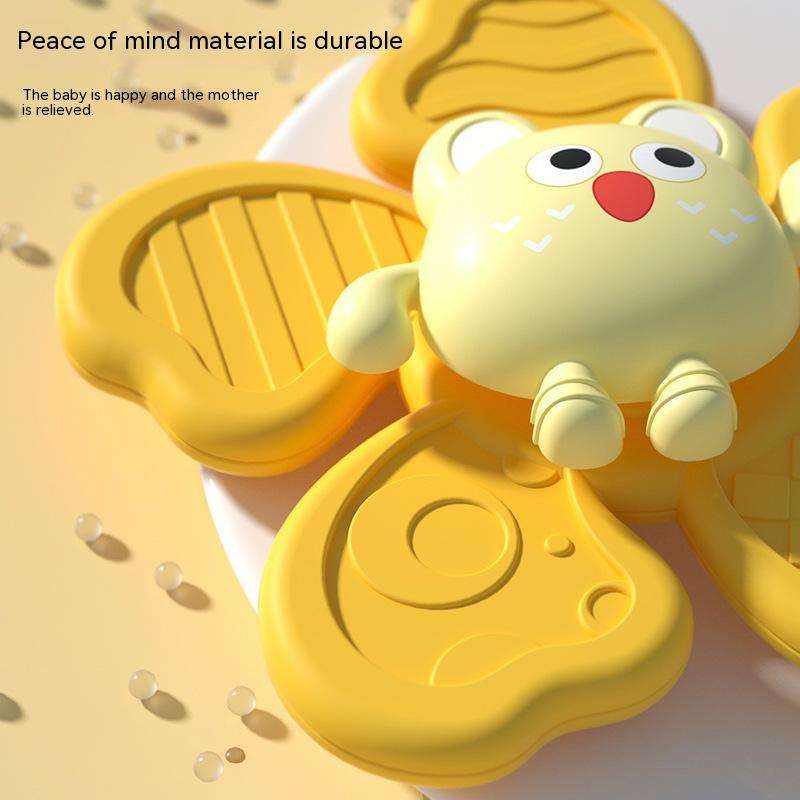 The suction cup spinning toy is made from safe and reliable materials.