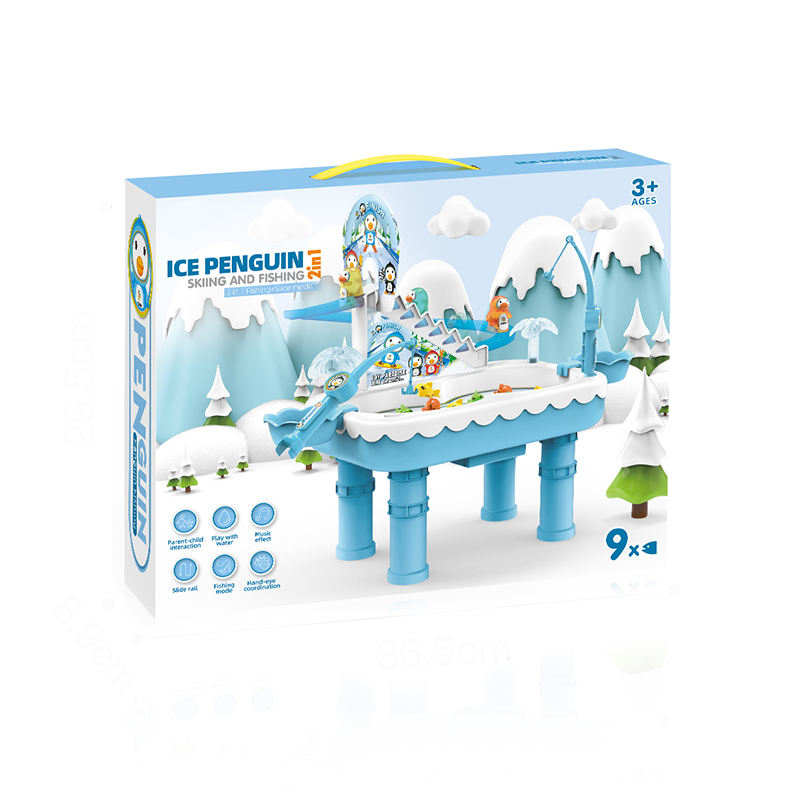 Ice Penguin Slide Fishing Table Packaging