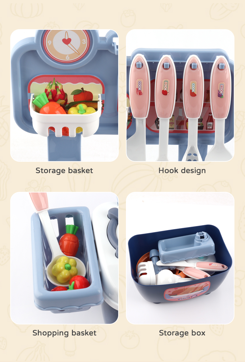 Detailed View of the Blue 28 cm Kitchen Toy