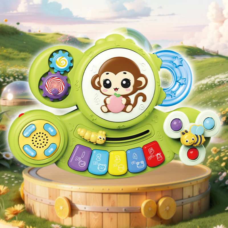 Green Multifunctional Animal Music against a mountain wilderness backdrop