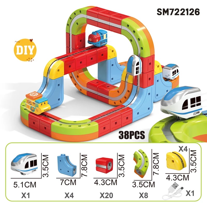 DIY Magnetic Track Levitation Train 38pcs Parts and Dimensions