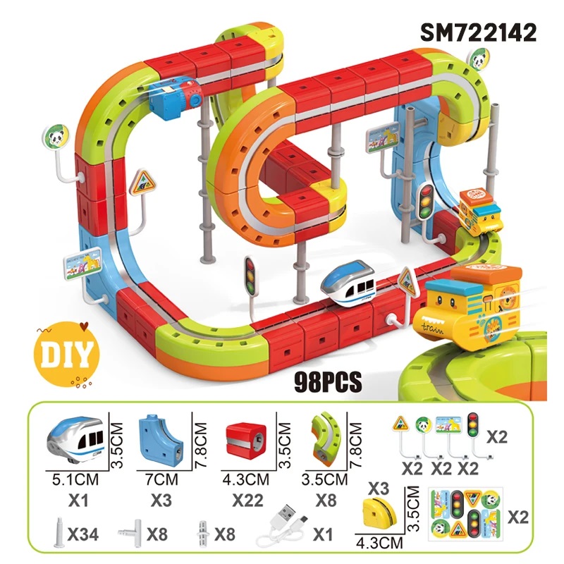 DIY Magnetic Track Levitation Train 98pcs Parts and Dimensions