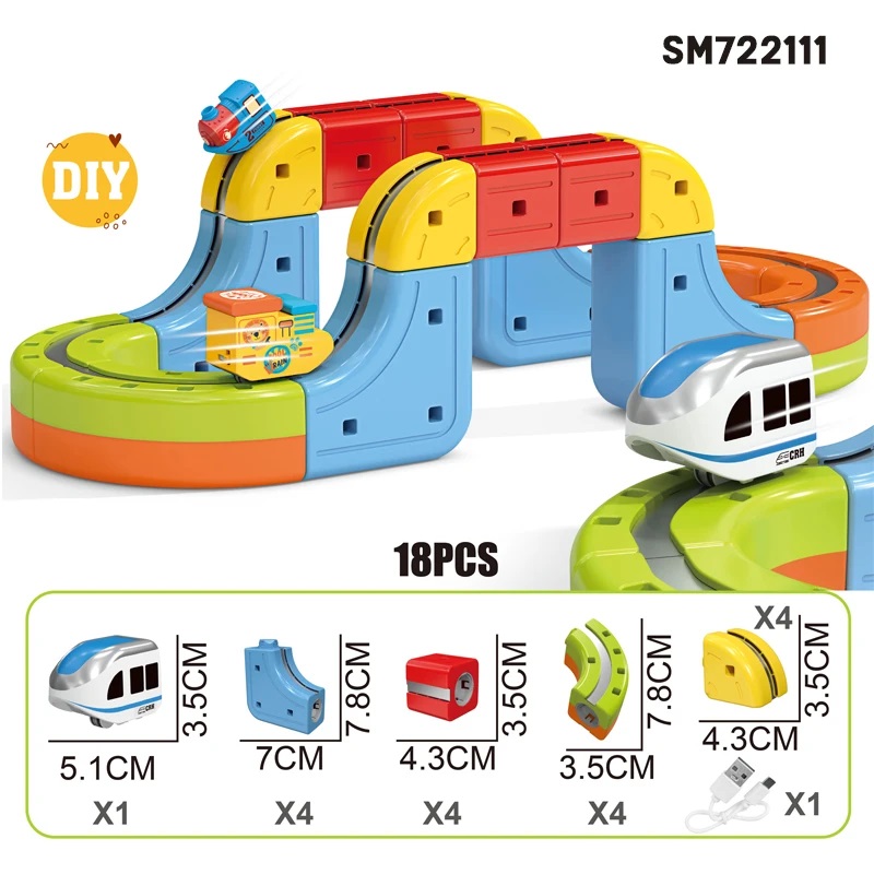 DIY Magnetic Track Levitation Train 18pcs Parts and Dimensions