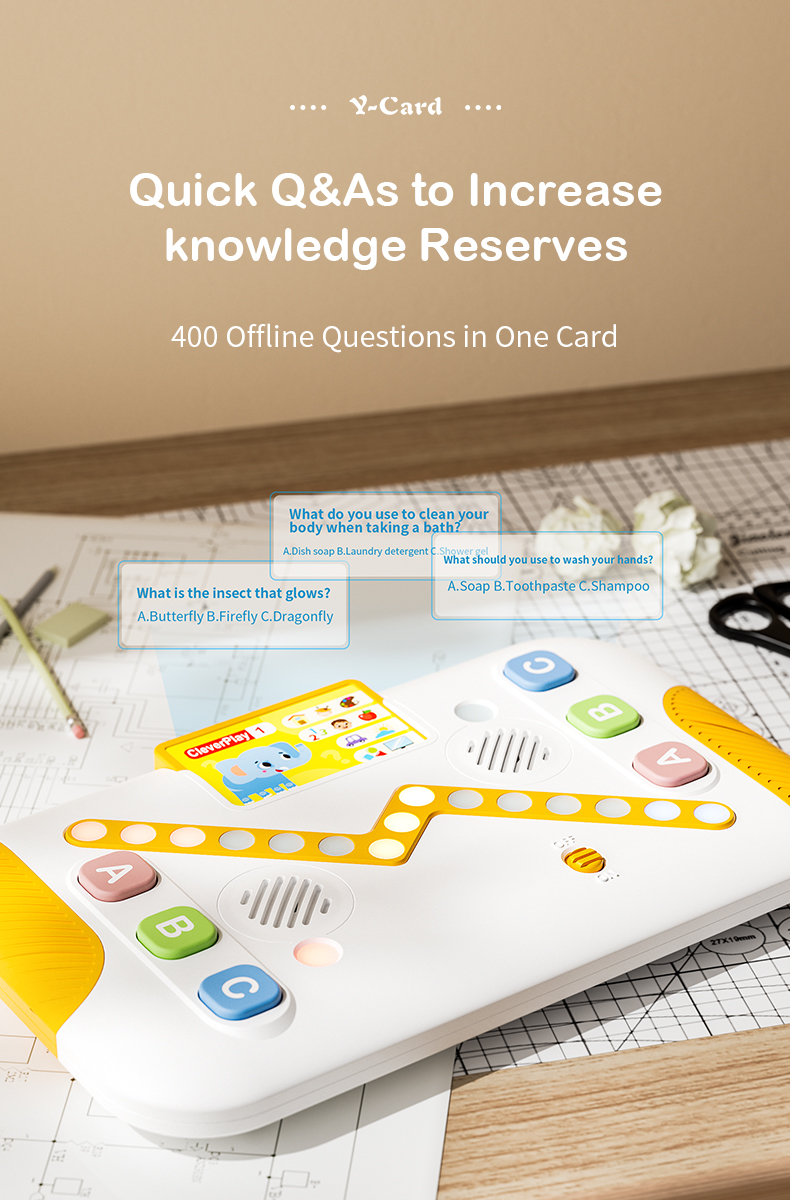 Each Clever Play Battle Player card contains 400 questions to expand your knowledge base