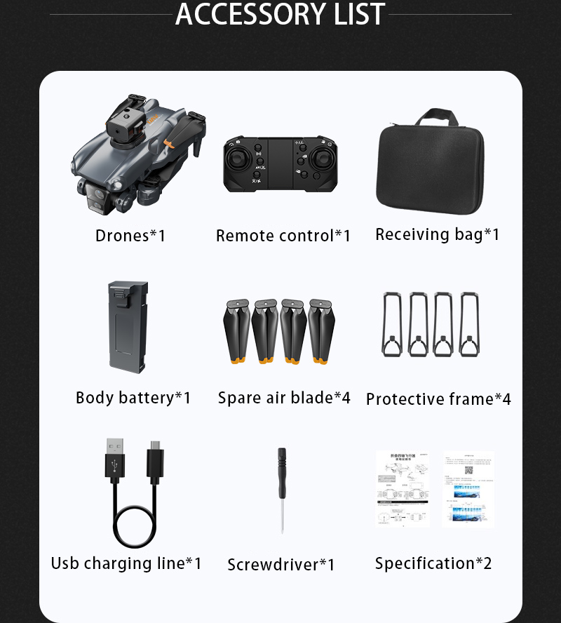 2.4G R/C Drone Product Accessories List