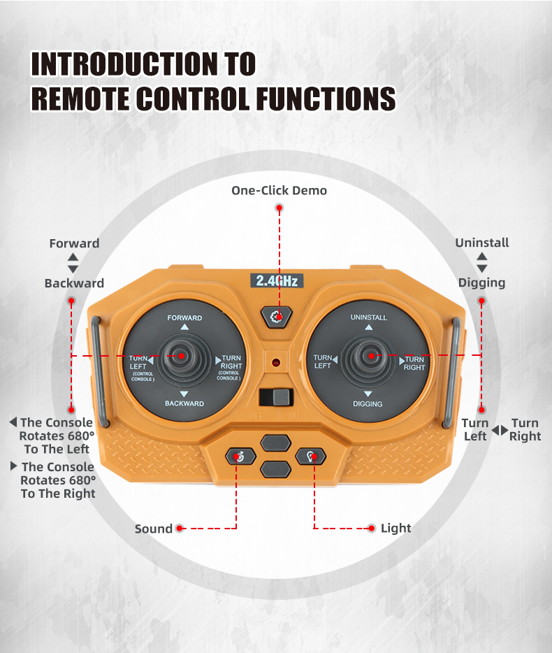 Alloy Remote Control Hook Machine Remote Control Function Overview