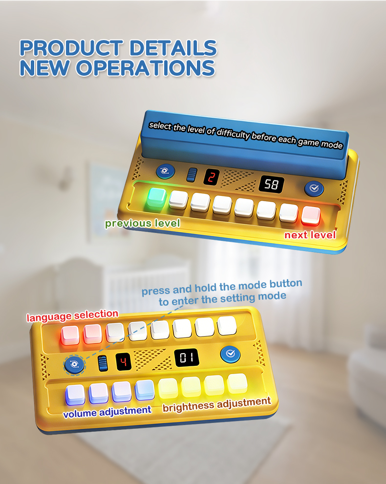 Color Arrangement Challenge Table Toy Button Instructions