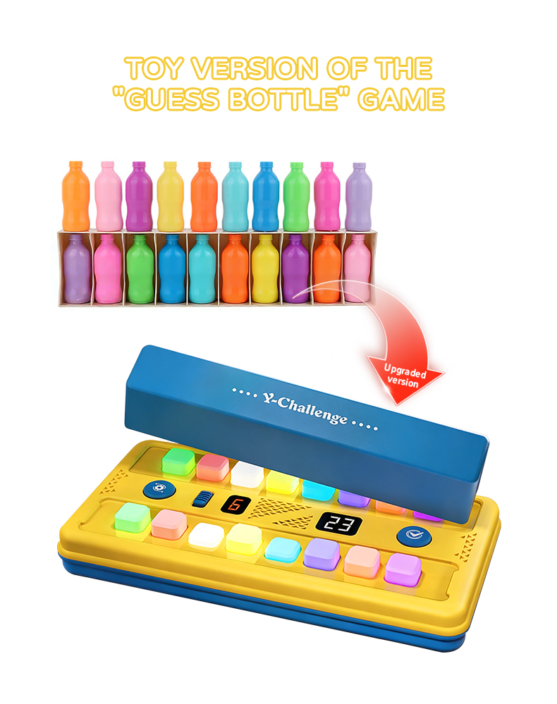 An upgraded version of the bottle-guessing game toy