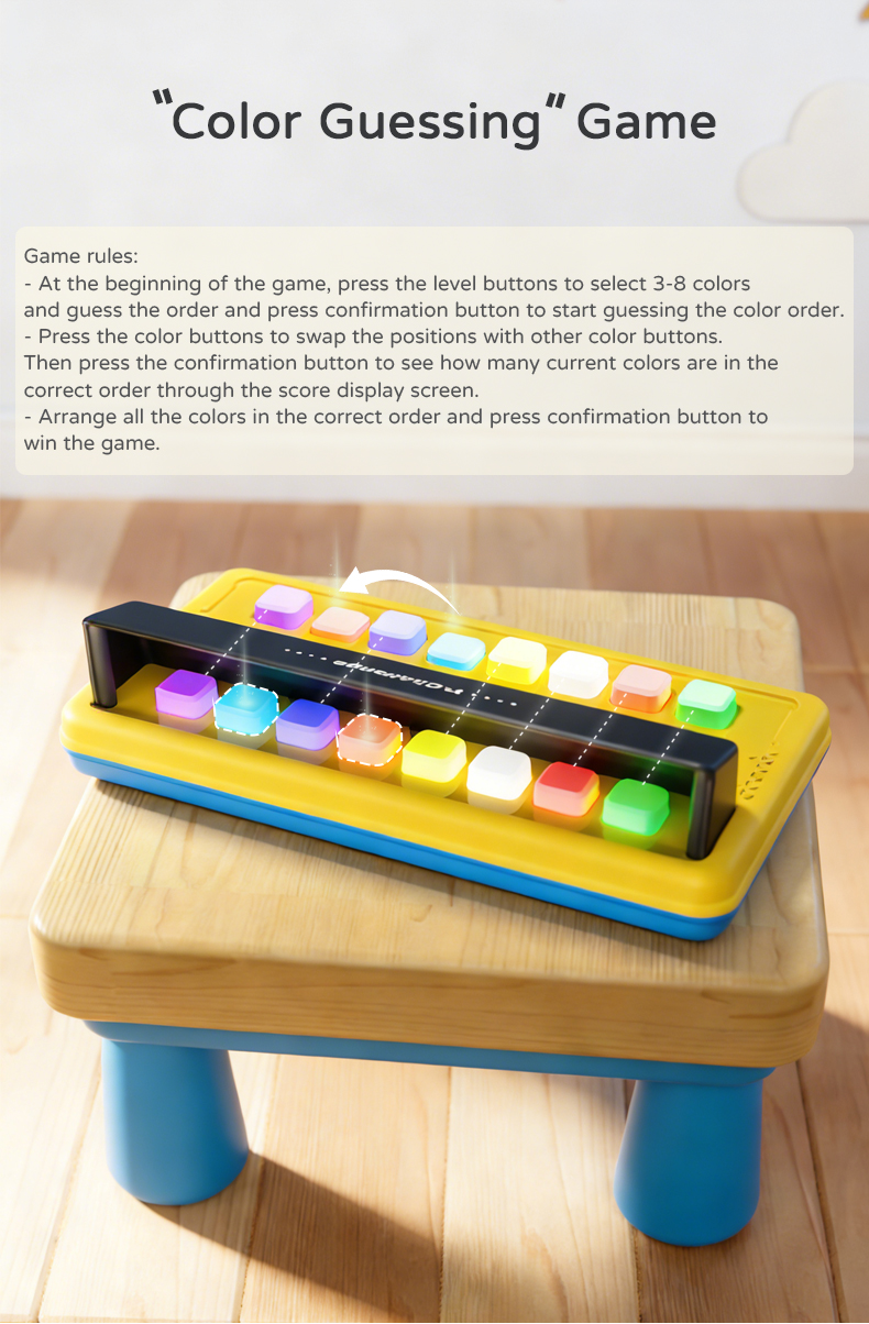 Color Arrangement Challenge Table: Guess the Color Mode Gameplay