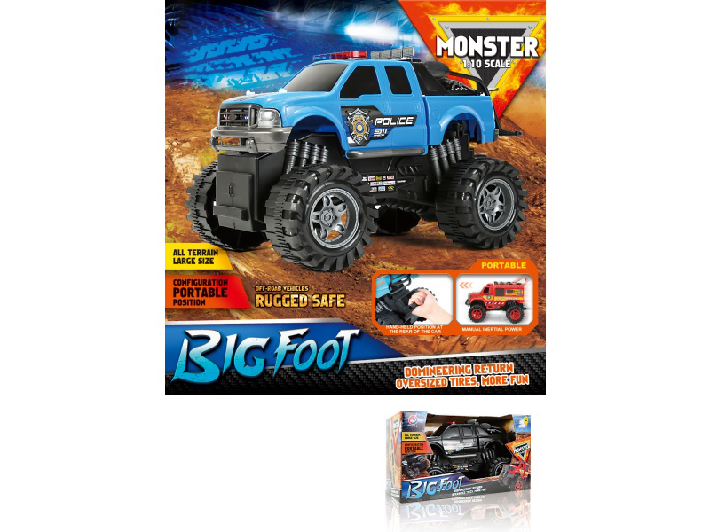 1:10 Hot Wheels Police Car Inertia Car