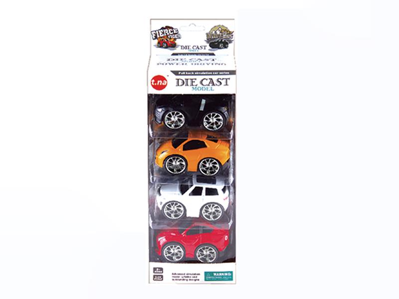 Q Edition Pull Back Alloy Car 4pcs