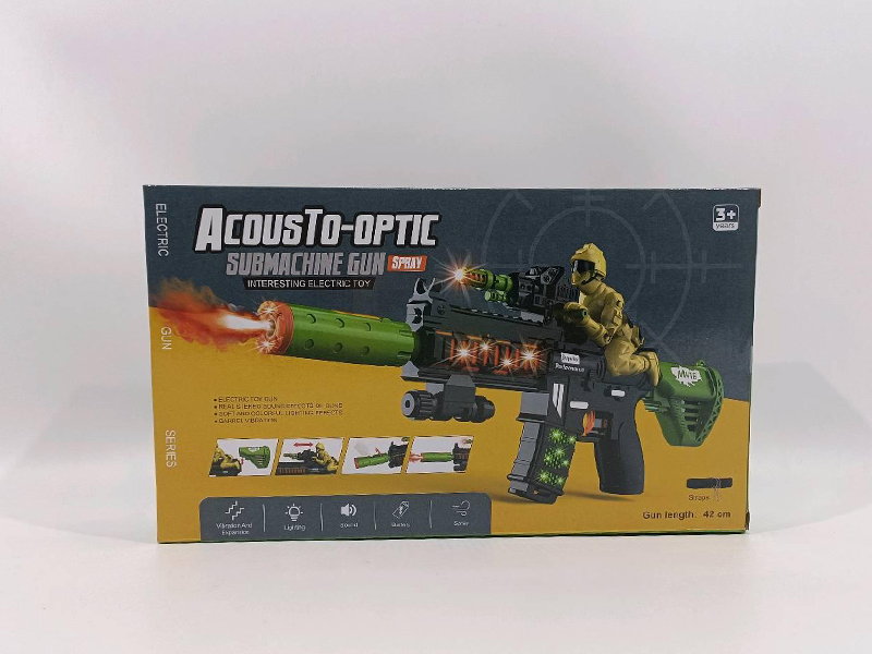 Electric Gun With Spray, Light