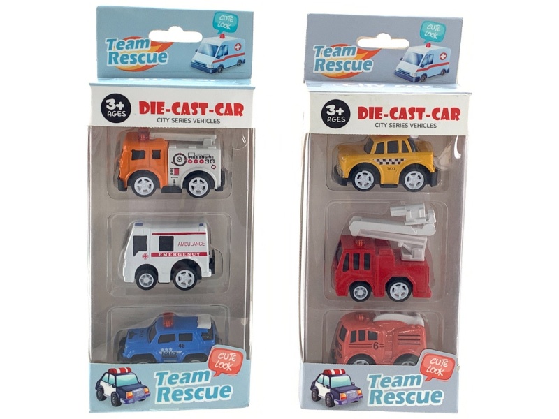 Hui Li Hejin Cartoon Rescue Sprinkler Truck Ladder Truck Ambulance Police Car 3 Only Installed