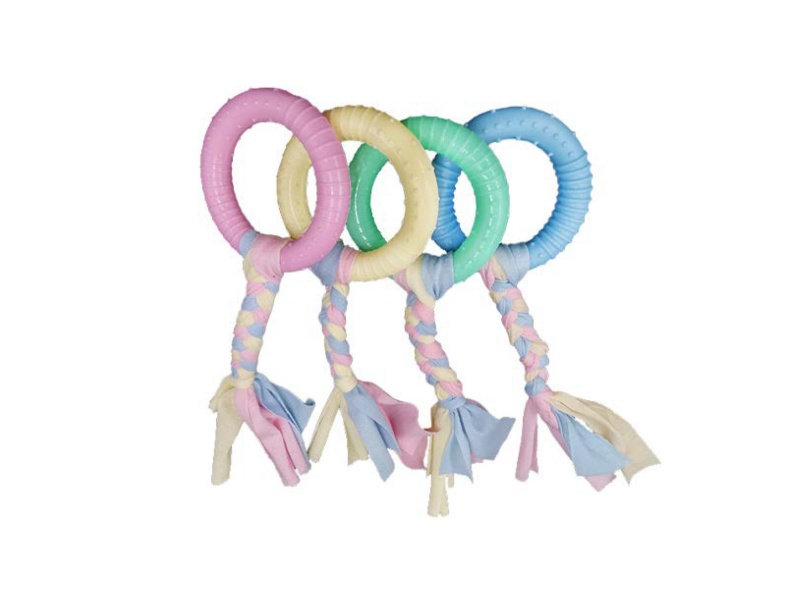 Cloth Strip Circle Pet Toy
