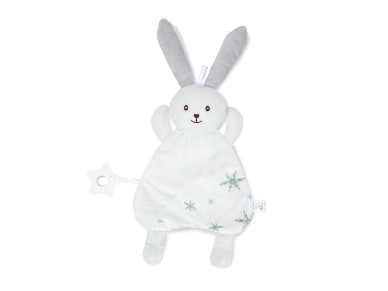 Rabbit Rattle Teething Gel Baby Pocket Soothing Towel