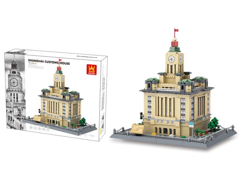 1243PCS Building Blocks Of The Customs Building On The Bund, Shanghai, China